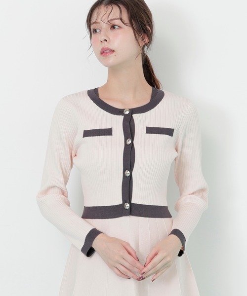JILL by JILL STUART(ジルバイジルスチュアート)の「◇ビッグリボンニットアップ(ワンピース・レディース・ホワイト系その他/ピンク/ブラック・FREE)」の4枚目の写真