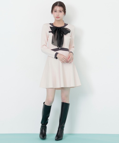 JILL by JILL STUART(ジルバイジルスチュアート)の「◇ビッグリボンニットアップ(ワンピース・レディース・ホワイト系その他/ピンク/ブラック・FREE)」の14枚目の写真
