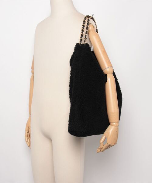 VIOLAd'ORO（ヴィオラドーロ）の「VIOLAd’ORO (ヴィオラドーロ) チェーンファーBAG/ELMO/V-8651（トートバッグ・レディース・ブラウン/ブラック・F）」の6枚目の写真