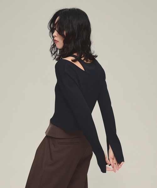 eL（エル）の「【eL】14G Compact V Cardigan/588089（カーディガン/ボレロ・レディース・ブラック/グレー/レッド・FREE）」の20枚目の写真