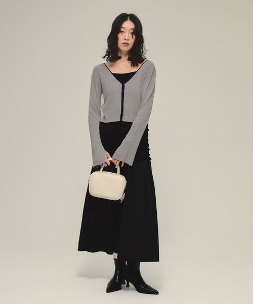 eL（エル）の「【eL】14G Compact V Cardigan/588089（カーディガン/ボレロ・レディース・ブラック/グレー/レッド・FREE）」の10枚目の写真