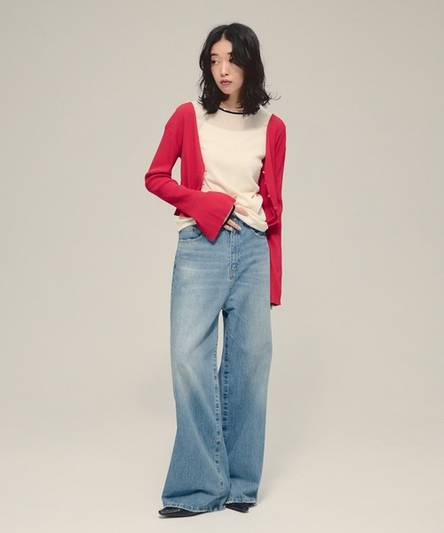 eL（エル）の「【eL】14G Compact V Cardigan/588089（カーディガン/ボレロ・レディース・ブラック/グレー/レッド・FREE）」の18枚目の写真