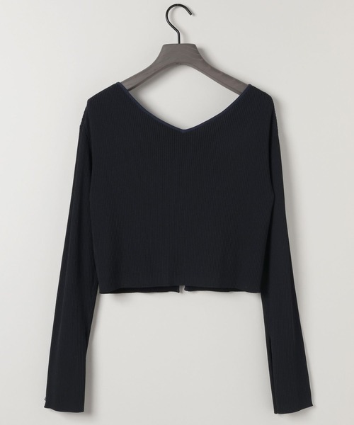 eL（エル）の「【eL】14G Compact V Cardigan/588089（カーディガン/ボレロ・レディース・ブラック/グレー/レッド・FREE）」の15枚目の写真