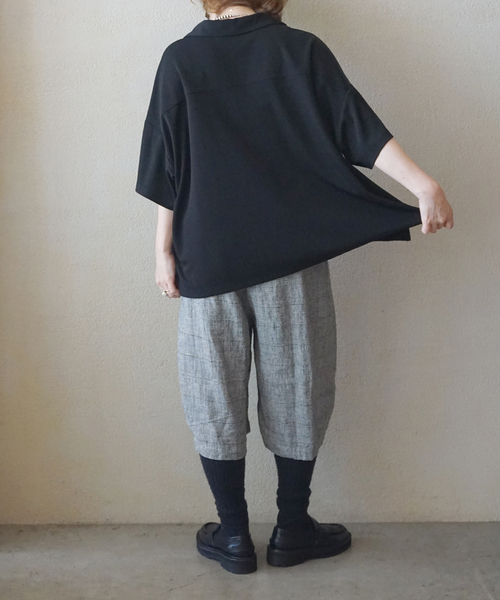 journal standard luxe MAY ブラック半袖シャツ journal standard luxe MAY ブラック半袖シャツ