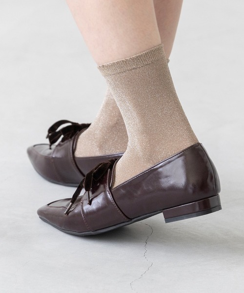 menue（メヌエ）の「ベロアリボン スクエアトゥ ローファー（ローファー・レディース・ダークブラウン/ブラック・S/M/L/LL/3L/SS）」の22枚目の写真