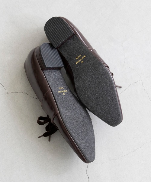 menue（メヌエ）の「ベロアリボン スクエアトゥ ローファー（ローファー・レディース・ダークブラウン/ブラック・S/M/L/LL/3L/SS）」の9枚目の写真