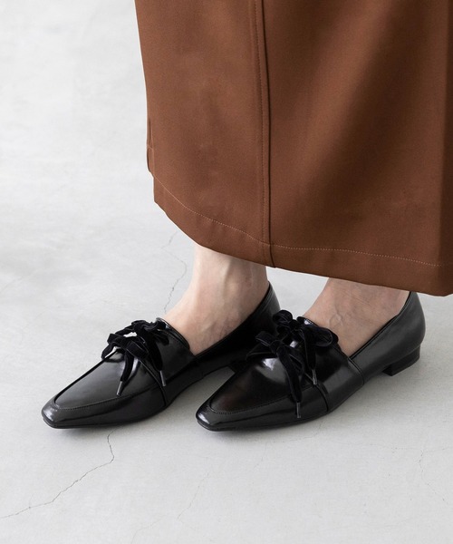 menue（メヌエ）の「ベロアリボン スクエアトゥ ローファー（ローファー・レディース・ダークブラウン/ブラック・S/M/L/LL/3L/SS）」の19枚目の写真