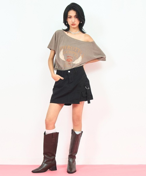 ANAP（アナップ）の「カーゴ ポケット デザイン スカパン（スカート・レディース・ブラック/ピンク/ブラウン・M/S）」の12枚目の写真