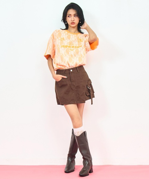 ANAP（アナップ）の「カーゴ ポケット デザイン スカパン（スカート・レディース・ブラック/ピンク/ブラウン・M/S）」の17枚目の写真