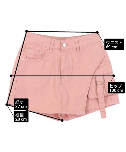ANAP（アナップ）の「カーゴ ポケット デザイン スカパン（スカート・レディース・ブラック/ピンク/ブラウン・M/S）」の7枚目の写真