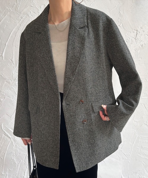 シンゾーン　ツイード　テーラードジャケット サイズ36 ブラック系 Shinzone｜ツイードジャケット アウター HOUNDSTOOTH TWEED JACKET