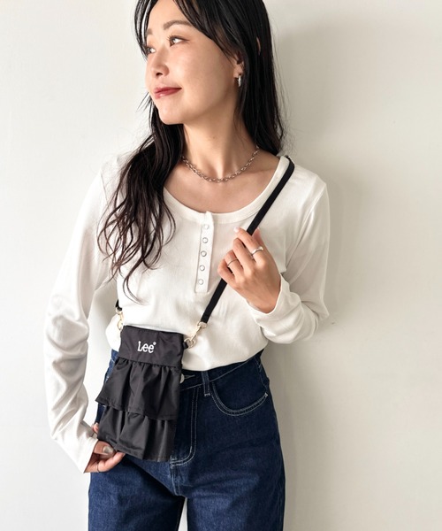 Lee(リー)の「Lee/リー フリル ミニショルダー/スマホショルダー/バレエコア ティアード(ショルダーバッグ・レディース・ブラック/アニマル/オフホワイト・FREE)」の12枚目の写真