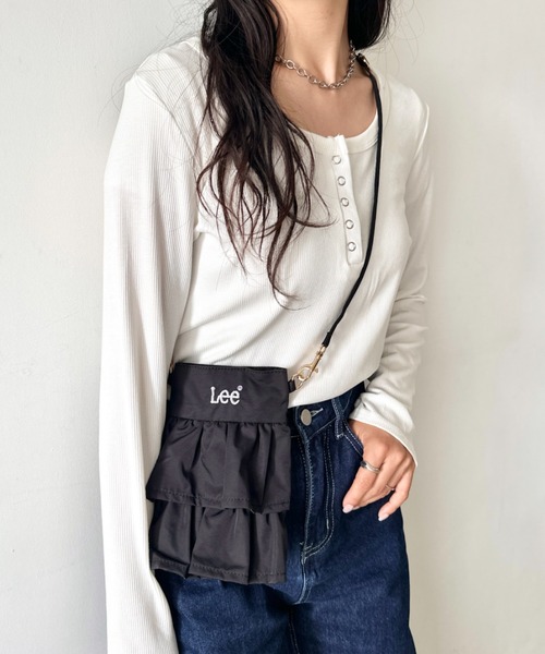 Lee(リー)の「Lee/リー フリル ミニショルダー/スマホショルダー/バレエコア ティアード(ショルダーバッグ・レディース・ブラック/アニマル/オフホワイト・FREE)」の11枚目の写真