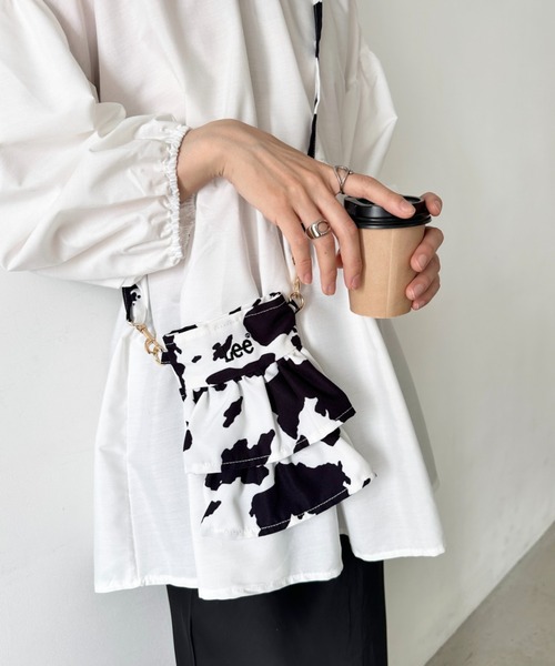 Lee(リー)の「Lee/リー フリル ミニショルダー/スマホショルダー/バレエコア ティアード(ショルダーバッグ・レディース・ブラック/アニマル/オフホワイト・FREE)」の16枚目の写真