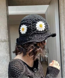 Burner | 【OKUOKU　0909】デイジーモチーフ クロシェ編みハット oku-bosi-18(ハット)