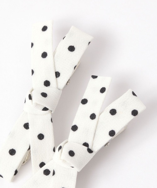 Heather（ヘザー）の「ドットヘアピン2PSET　596256（ヘアピン・レディース・ホワイト/ブラック・ONE SIZE）」の5枚目の写真