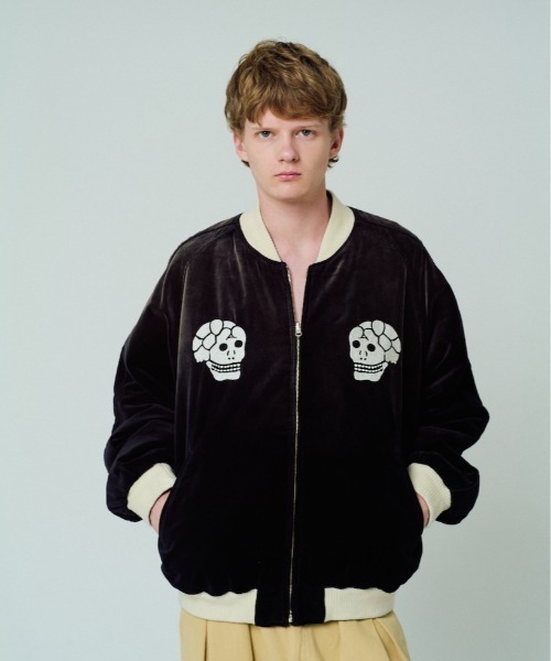 ADAMPATEK/アダムパテック】aged velour souvenir jacket ベロア ADAMPATEK/アダムパテック】aged velour souvenir jacket ベロア