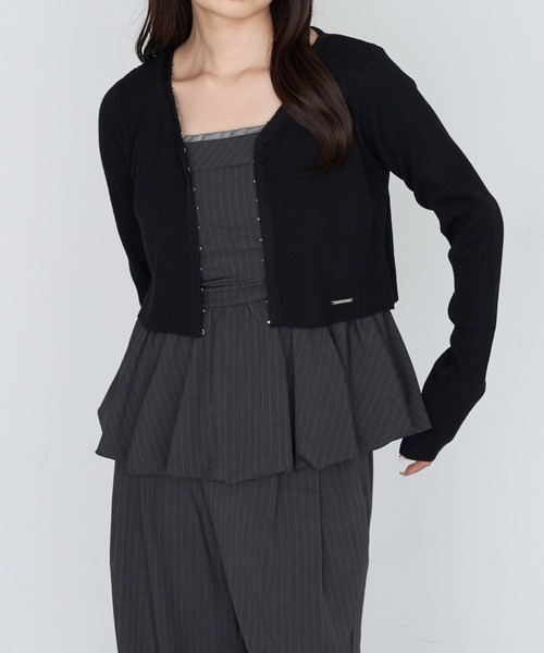 RAY CASSIN（レイカズン）の「コンパクトホックニットカーディガン（カーディガン/ボレロ・レディース・ブラック/ブラウン系その他2/グレー・FREE）」の18枚目の写真