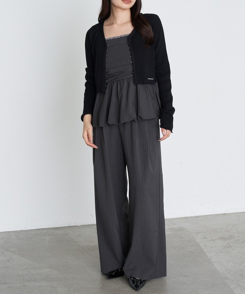 RAY CASSIN（レイカズン）の「コンパクトホックニットカーディガン（カーディガン/ボレロ・レディース・ブラック/ブラウン系その他2/グレー・FREE）」の16枚目の写真