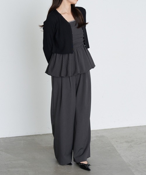 RAY CASSIN（レイカズン）の「コンパクトホックニットカーディガン（カーディガン/ボレロ・レディース・ブラック/ブラウン系その他2/グレー・FREE）」の17枚目の写真