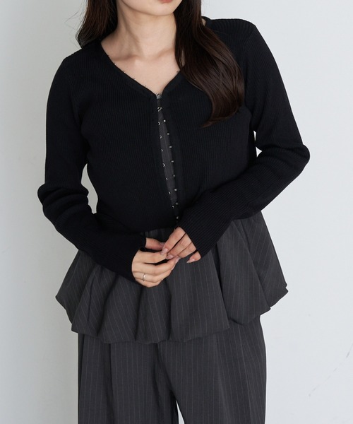 RAY CASSIN（レイカズン）の「コンパクトホックニットカーディガン（カーディガン/ボレロ・レディース・ブラック/ブラウン系その他2/グレー・FREE）」の20枚目の写真