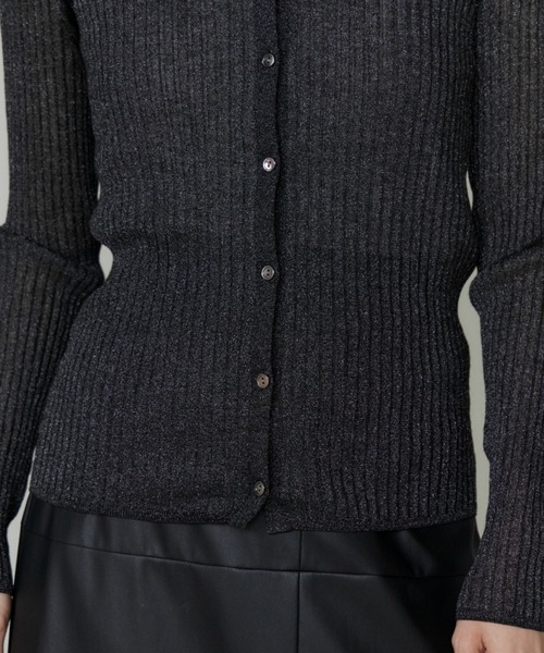INED（イネド）の「ワイドリブVネックカーディガン（カーディガン/ボレロ・レディース・モカ/ブラック・9号）」の13枚目の写真