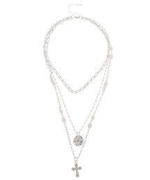 EVRIS | CROSS CHARM ロング3連ネックレス(ネックレス)