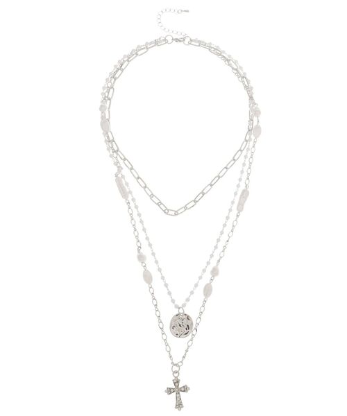 EVRIS（エヴリス）の「CROSS CHARM ロング3連ネックレス（ネックレス・レディース・ゴールド/シルバー・FREE）」の11枚目の写真