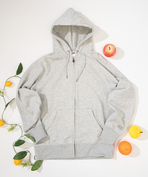 FRUIT OF THE LOOM(フルーツオブザルーム)の「【FRUIT OF THE LOOM】BASIC SWEAT ZIP UP HOODIE / ジップフーディー / ユニセックス / シンプル(パーカー・メンズ・ネイビー/杢グレー/アイボリー/ブラック・M/L/XL/S)」の3枚目の写真