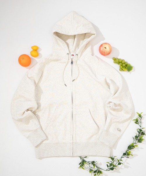 FRUIT OF THE LOOM(フルーツオブザルーム)の「【FRUIT OF THE LOOM】BASIC SWEAT ZIP UP HOODIE / ジップフーディー / ユニセックス / シンプル(パーカー・メンズ・ネイビー/杢グレー/アイボリー/ブラック・M/L/XL/S)」の2枚目の写真
