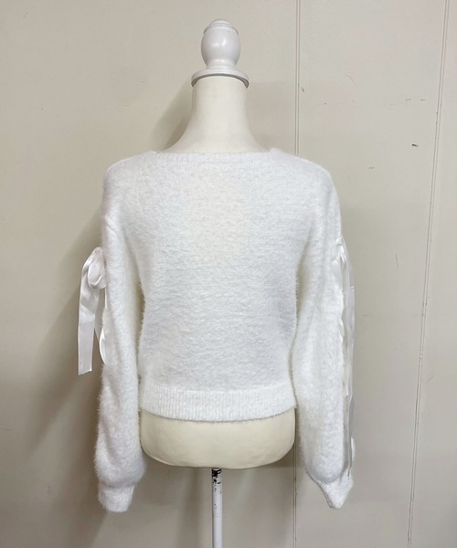 MA*RS(アメーバーマーズ)の「スクエア開きリボンケーブルニット(ニット/セーター・レディース・ホワイト/ピンク/ブラック・FREE)」の20枚目の写真