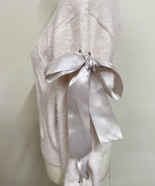 MA*RS(アメーバーマーズ)の「スクエア開きリボンケーブルニット(ニット/セーター・レディース・ホワイト/ピンク/ブラック・FREE)」の13枚目の写真