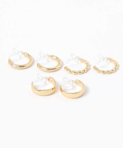 LAKOLE(ラコレ)の「スジフープノンホールピアス3セット / 592887(イヤリング・レディース・その他1/その他2・FREE)」の2枚目の写真