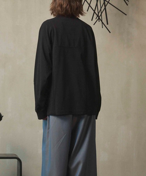 セール】《UNISEX》Curve switching Prime-Over Henry Neck Long