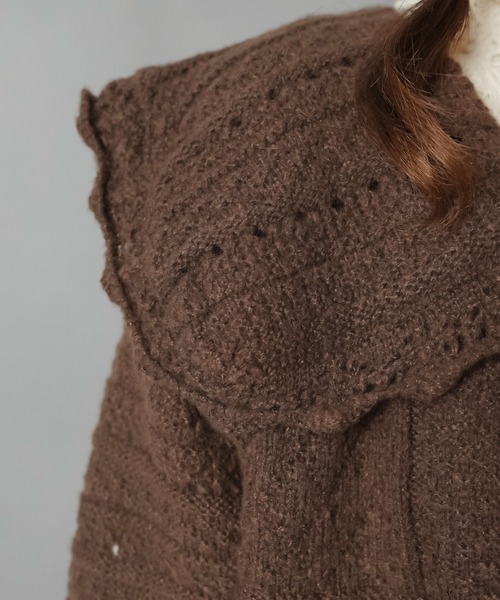 SPINNS（スピンズ）の「いろいろボタンカーディガン/ボタンコア（カーディガン/ボレロ・レディース・ベージュ/グリーン/ダークブラウン/アイボリー/ネイビー・ONESIZE）」の10枚目の写真