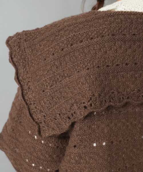 SPINNS（スピンズ）の「いろいろボタンカーディガン/ボタンコア（カーディガン/ボレロ・レディース・ベージュ/グリーン/ダークブラウン/アイボリー/ネイビー・ONESIZE）」の9枚目の写真