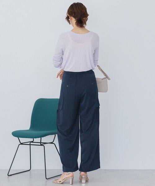 AMERICAN HOLIC（アメリカンホリック）の「シアーリブプルオーバー（Tシャツ/カットソー・レディース・杢グレー/ライラック/アイボリー・FREE）」の4枚目の写真