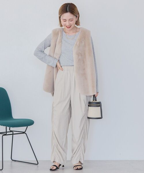 AMERICAN HOLIC（アメリカンホリック）の「シアーリブプルオーバー（Tシャツ/カットソー・レディース・杢グレー/ライラック/アイボリー・FREE）」の7枚目の写真