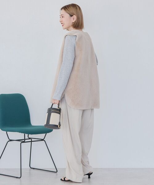 AMERICAN HOLIC（アメリカンホリック）の「シアーリブプルオーバー（Tシャツ/カットソー・レディース・杢グレー/ライラック/アイボリー・FREE）」の8枚目の写真