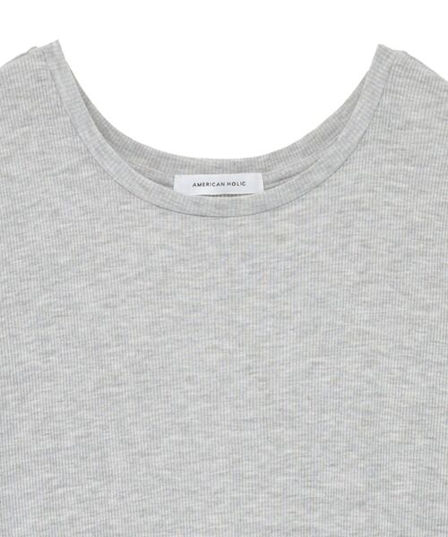 AMERICAN HOLIC（アメリカンホリック）の「シアーリブプルオーバー（Tシャツ/カットソー・レディース・杢グレー/ライラック/アイボリー・FREE）」の12枚目の写真