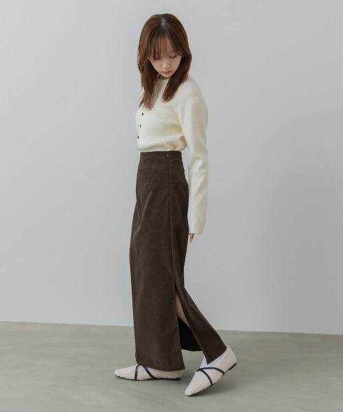 Bab(バブ)の「【S・Mサイズ展開】フェイクスエードスカート(スカート・レディース・ブラウン/ブラック・S/M)」の9枚目の写真