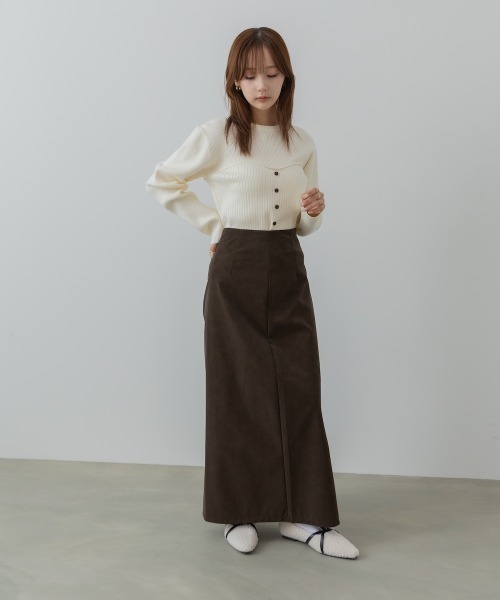 Bab(バブ)の「【S・Mサイズ展開】フェイクスエードスカート(スカート・レディース・ブラウン/ブラック・S/M)」の11枚目の写真