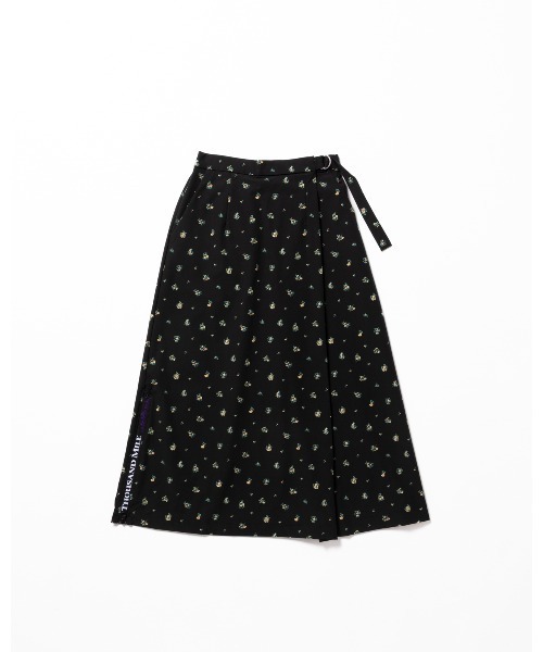 THOUSAND MILE（サウザンドマイル）の「[L's]WRAPPED SKIRT NY/PU PRINT/ラップスカート プリント（スカート・レディース・ブラウン系その他/レオパード/ブラック系その他・L/M）」の2枚目の写真
