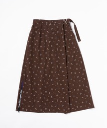 [L's]WRAPPED SKIRT NY/PU PRINT/ラップスカート プリント