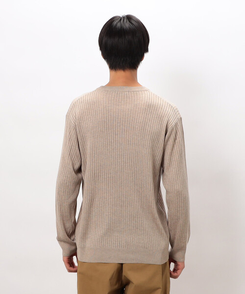 COMME CA ISM（コムサイズム）の「日本の色 ワイドリブクルーネックニット（ニット/セーター・メンズ・ブラック/ブルー/グレー/ベージュ・LARGE/MEDIUM/SMALL）」の7枚目の写真