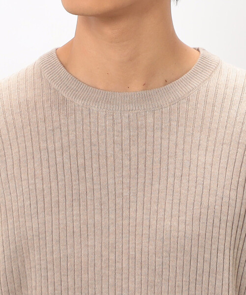 COMME CA ISM（コムサイズム）の「日本の色 ワイドリブクルーネックニット（ニット/セーター・メンズ・ブラック/ブルー/グレー/ベージュ・LARGE/MEDIUM/SMALL）」の15枚目の写真