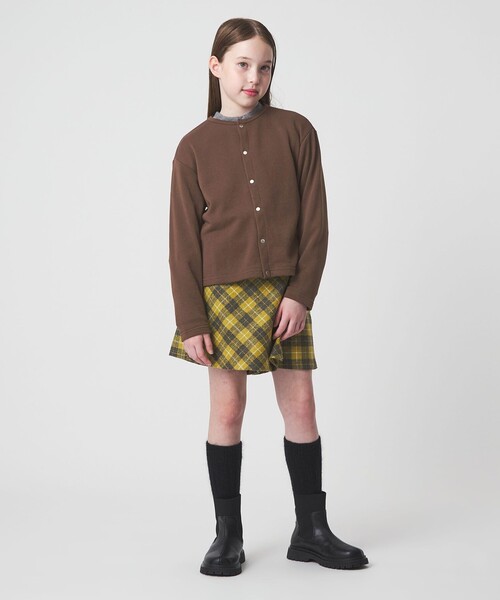 green label relaxing（グリーンレーベルリラクシング）の「ウラケ カーディガン / キッズ  100cm-160cm（カーディガン/ボレロ・キッズ・ナチュラル/ブラウン系/ワイン/ブラック・110cm/140cm/100cm/160cm/130cm/120cm/150cm）」の5枚目の写真