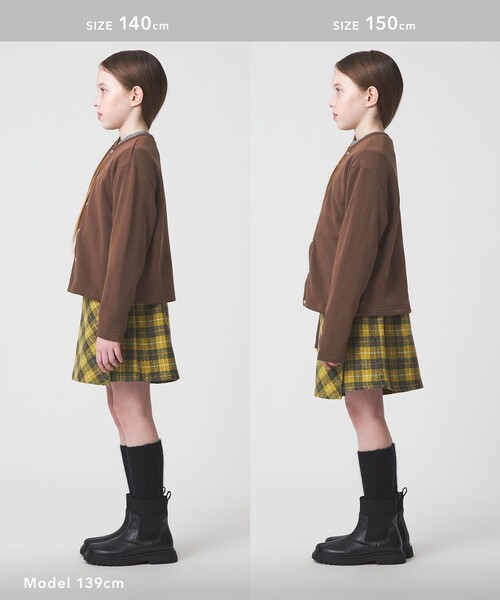 green label relaxing（グリーンレーベルリラクシング）の「ウラケ カーディガン / キッズ  100cm-160cm（カーディガン/ボレロ・キッズ・ナチュラル/ブラウン系/ワイン/ブラック・110cm/140cm/100cm/160cm/130cm/120cm/150cm）」の7枚目の写真