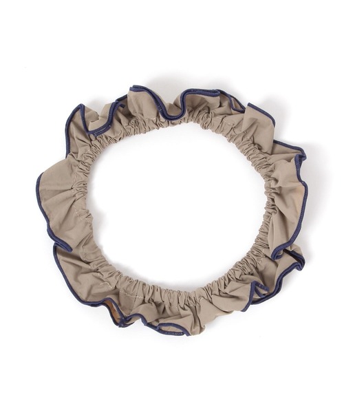 studio CLIP（スタディオクリップ）の「ロングシュシュ（シュシュ・レディース・チャコール/ベージュ・FREE）」の2枚目の写真