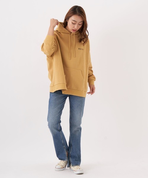 RUSTY（ラスティ）の「【RUSTY/ラスティー】レディースロゴフリースパーカー　フーディー　プルオーバー（パーカー・レディース・ベージュ/グレー/ブラック・MEDIUM/LARGE）」の8枚目の写真